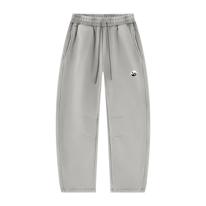 Pin and Pang - Unisex Vintage Wash Barrel Leg Fleece Sweatpants