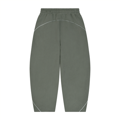 Iconic - Unisex Piping Fleece Barrel Leg Sweatpants