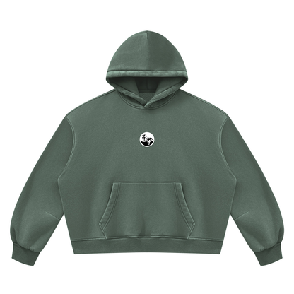 Pin and Pang - Unisex Vintage Wash Boxy Fleece Hoodie