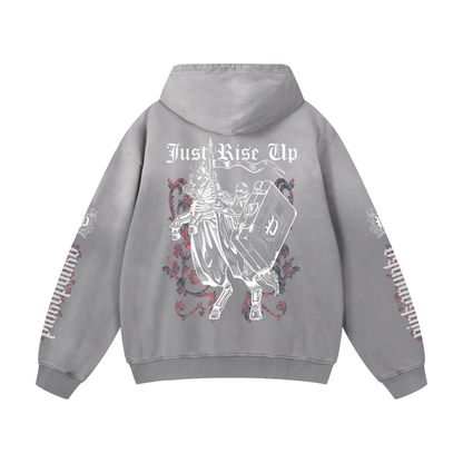 Just Rise Up - Heavyweight Sunfade Oversized Hoodie