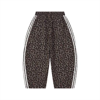 Graffiti - Unisex Leopard Barrel Leg Sweatpants