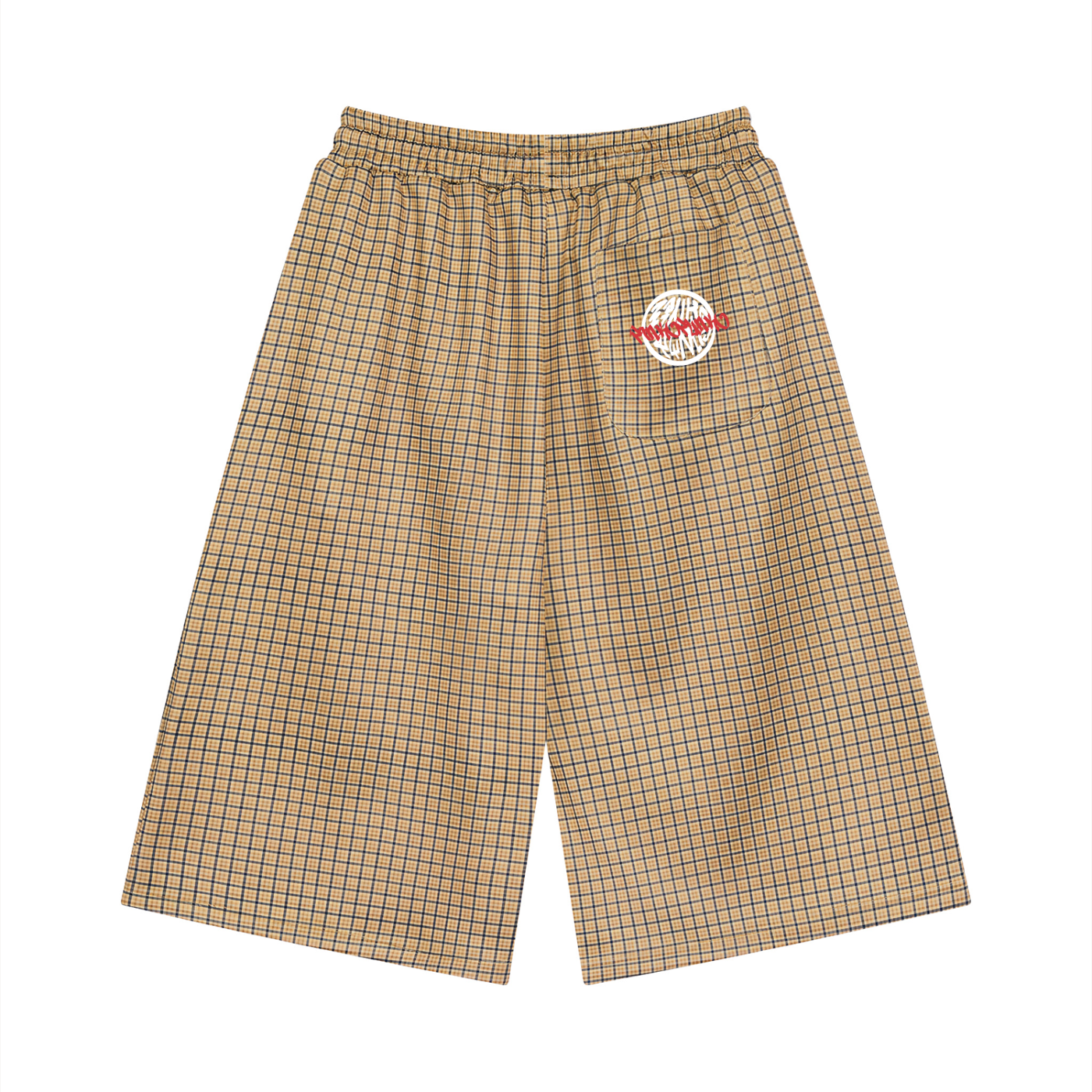 Iconic - Unisex Plaid Drawstring Shorts