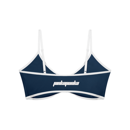 26 Essential - Color Block Ruched V-Neck Sports Bra