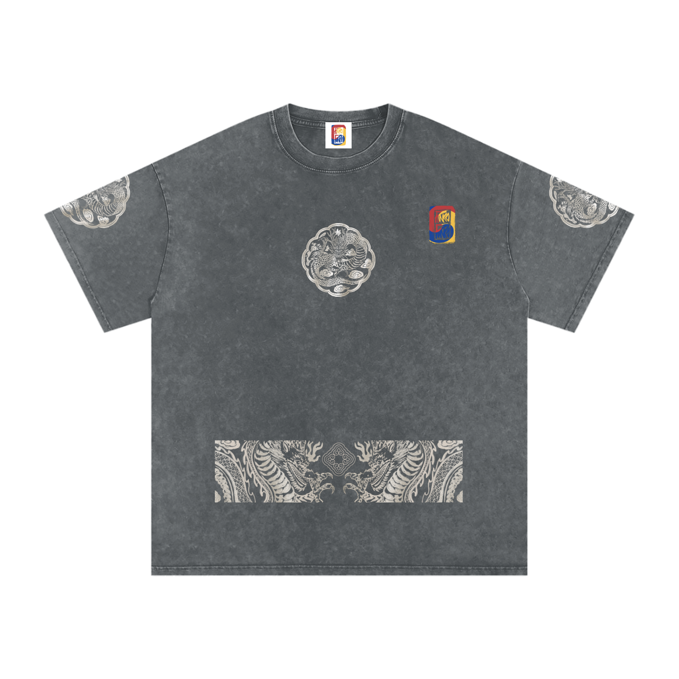 Royal Dragon Hanbok - Washed Oversized Tee