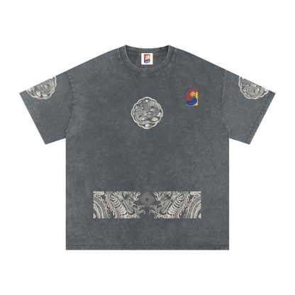 Royal Dragon Hanbok - Washed Oversized Tee