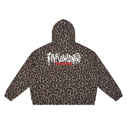 Graffiti - Unisex Leopard Full Zip Hoodie