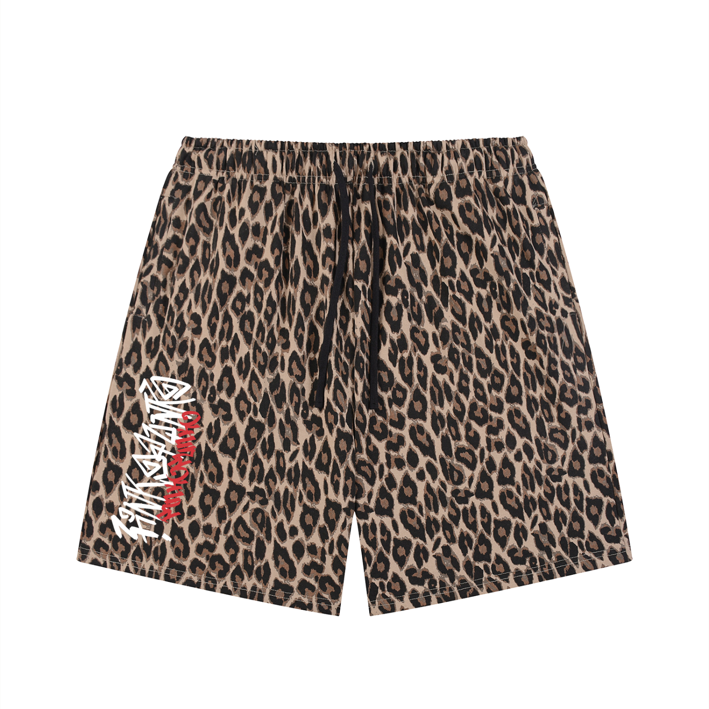Graffiti - Leopard Drawstring Shorts
