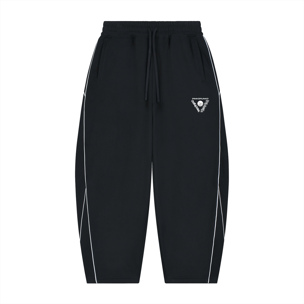 Iconic - Unisex Piping Fleece Barrel Leg Sweatpants
