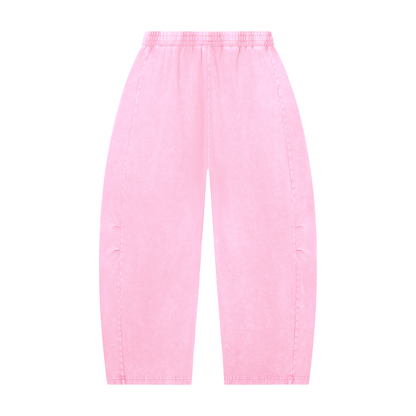 Simple - Mineral Wash Barrel Leg Pants