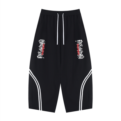 Graffiti - Wide Leg Piping Sweatpants