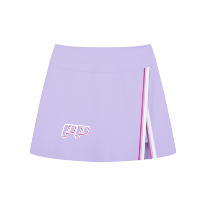 26A-Line Contrast Panel Slit Skort