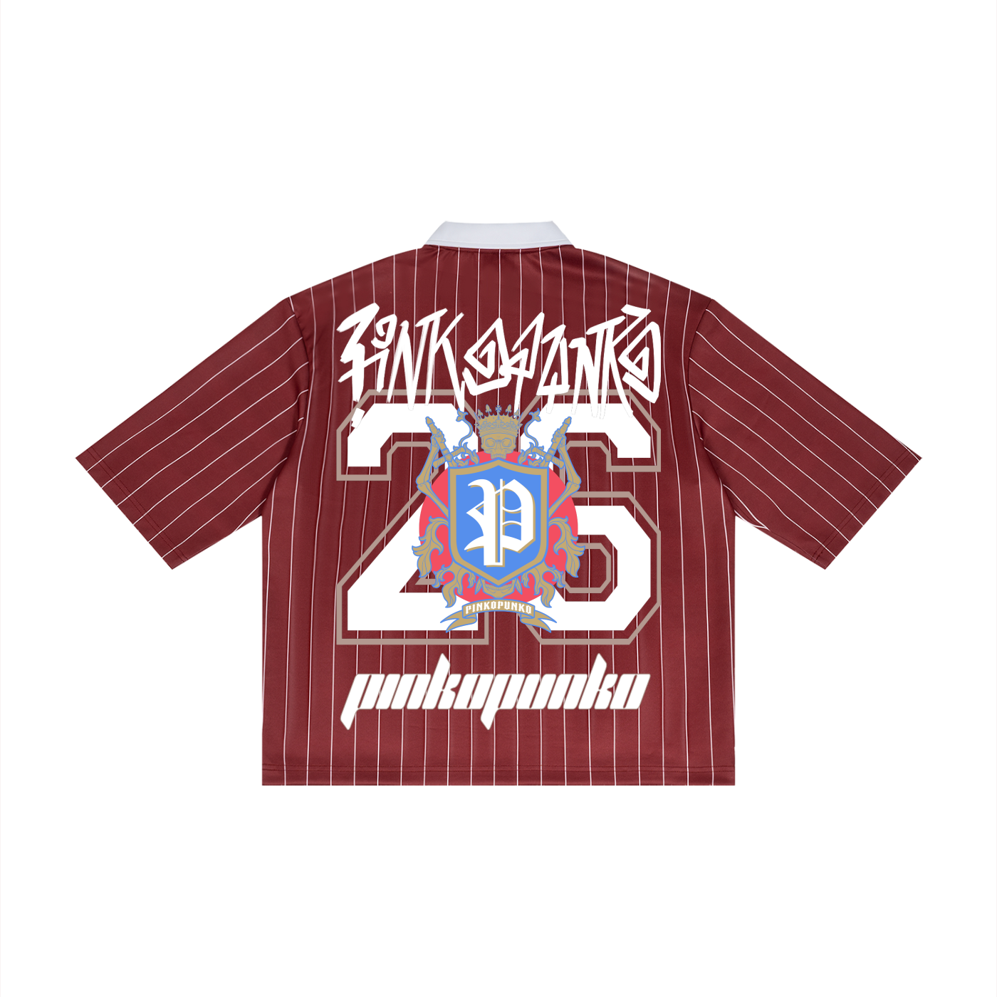 Burgandie - Pinstripe Soccer Jersey