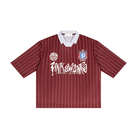 Burgandie - Pinstripe Soccer Jersey