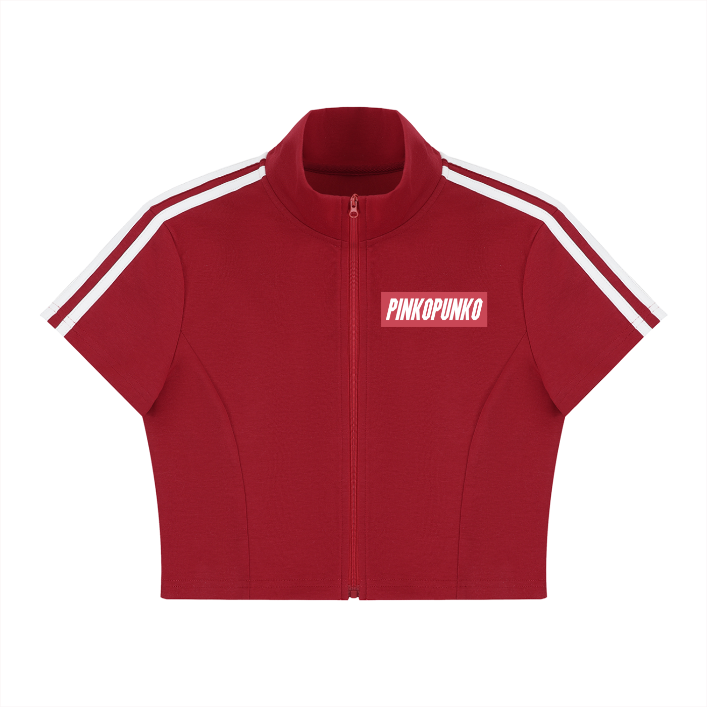 Ganba - Cropped Full Zip T-Shirt