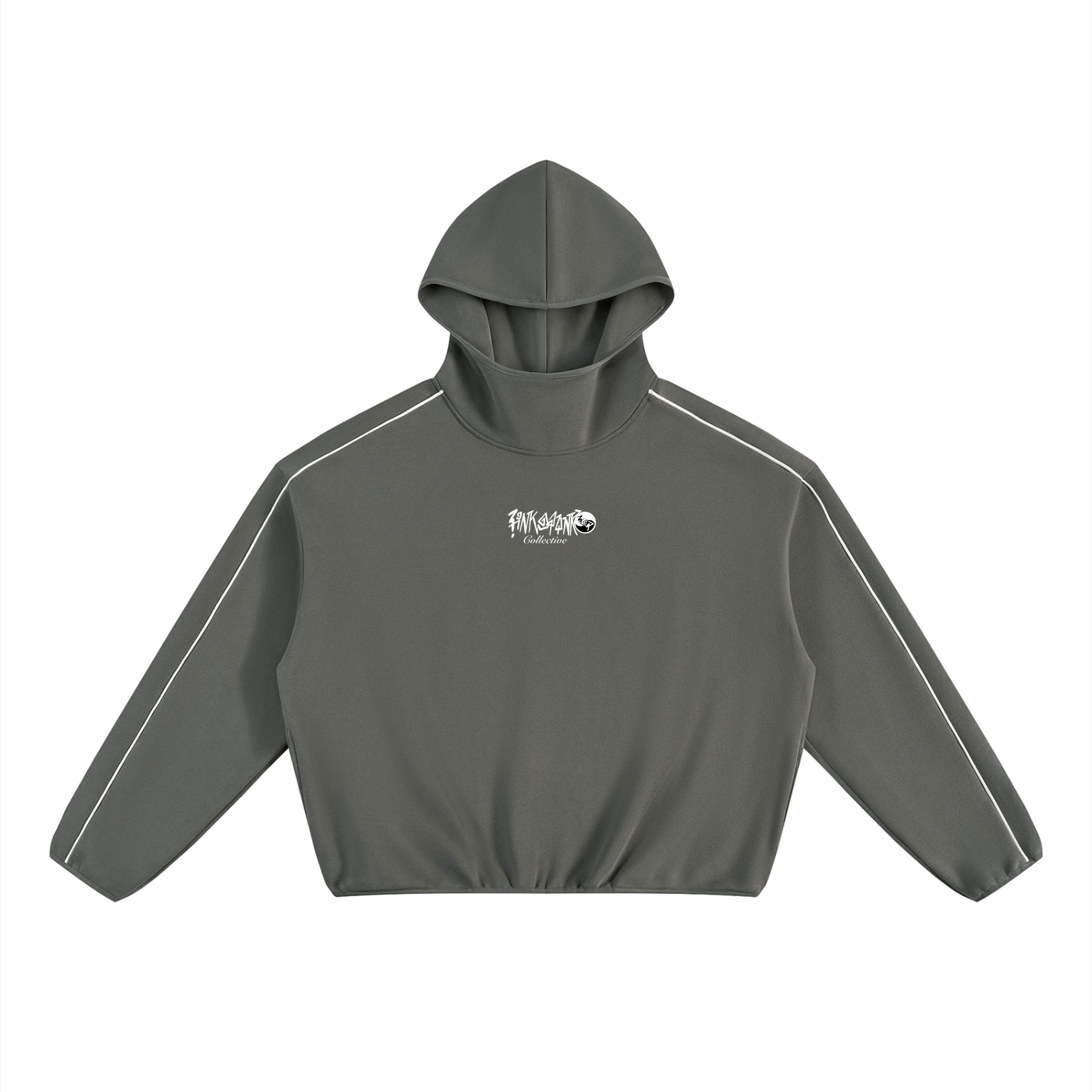 Pin and Pang - Boxy Piping Fleece Hoodie