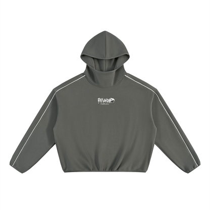 Pin and Pang - Boxy Piping Fleece Hoodie