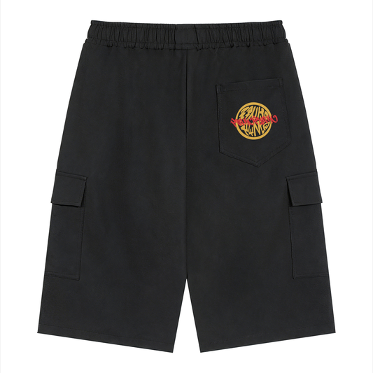 Logo - Drawstring Cargo Shorts
