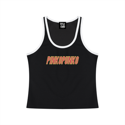 Ganba - Color Block Cropped Tank Top