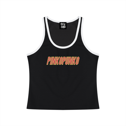 Ganba - Color Block Cropped Tank Top