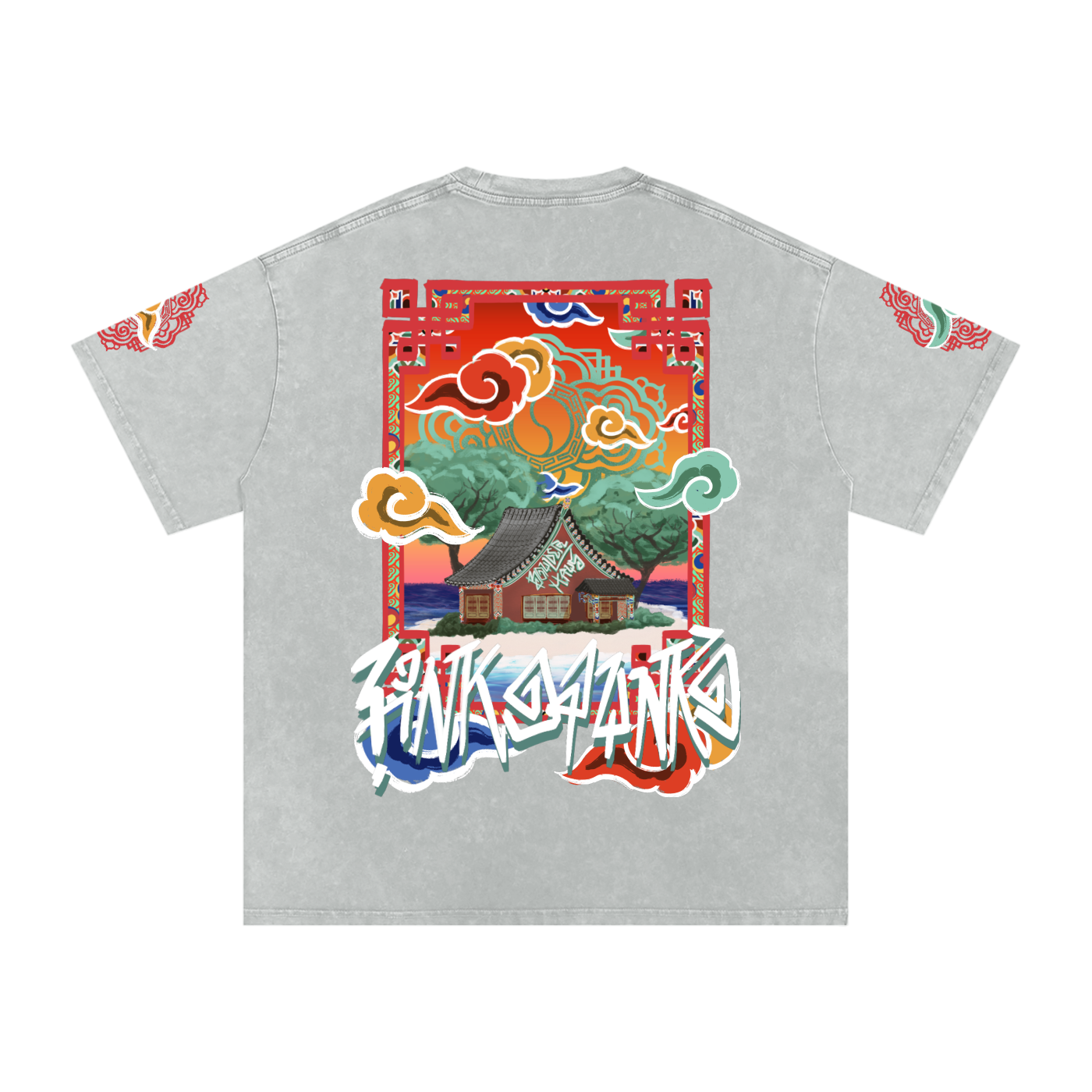 Boulder House - Snow Washed Oversized Cotton T-Shirt