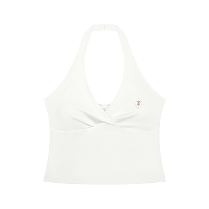 26 Essential - Women’s Ruched Halter Tank Top
