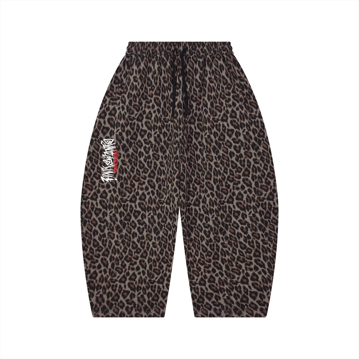 Graffiti - Unisex Leopard Barrel Leg Sweatpants