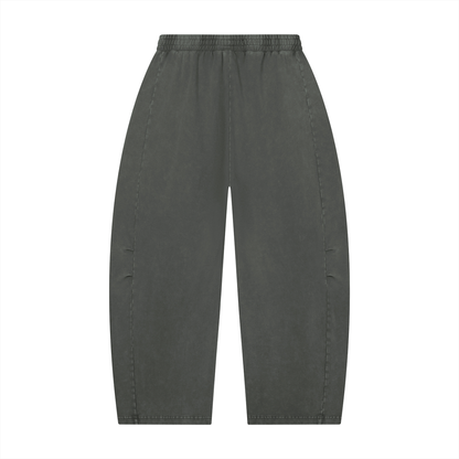 Simple - Mineral Wash Barrel Leg Pants