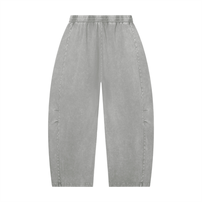 Simple - Mineral Wash Barrel Leg Pants