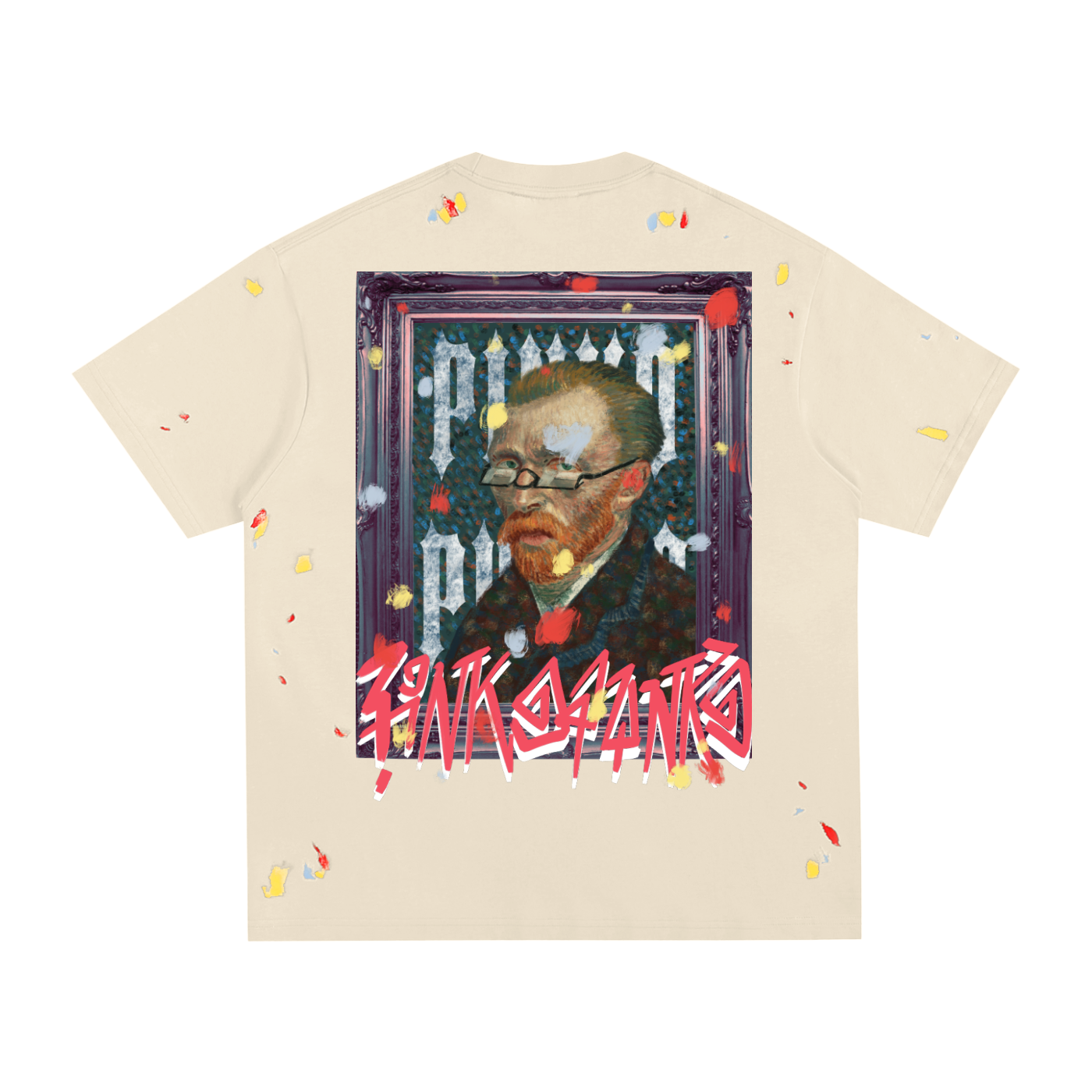 Vincent Van Goh Up (Remastered) - Paint Splatter T-Shirt
