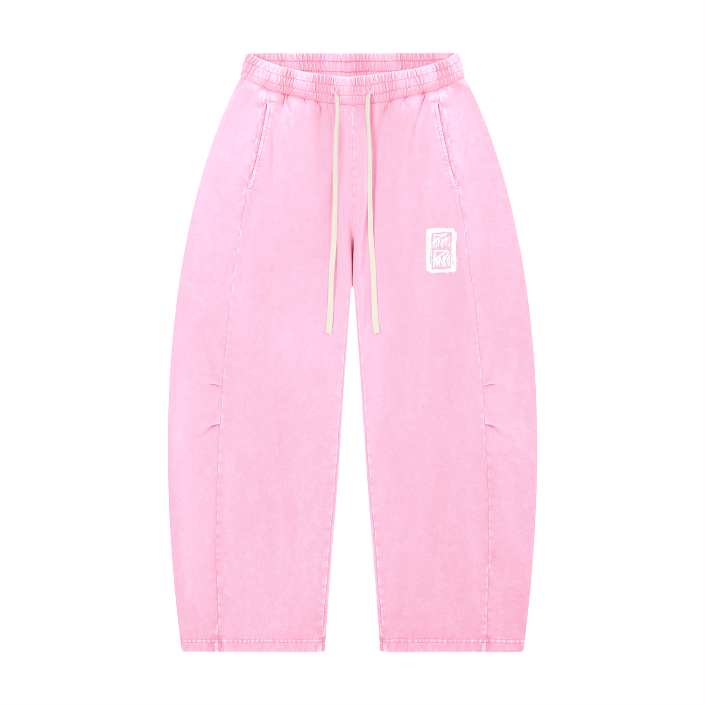 Simple - Mineral Wash Barrel Leg Pants