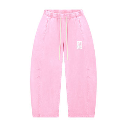 Simple - Mineral Wash Barrel Leg Pants