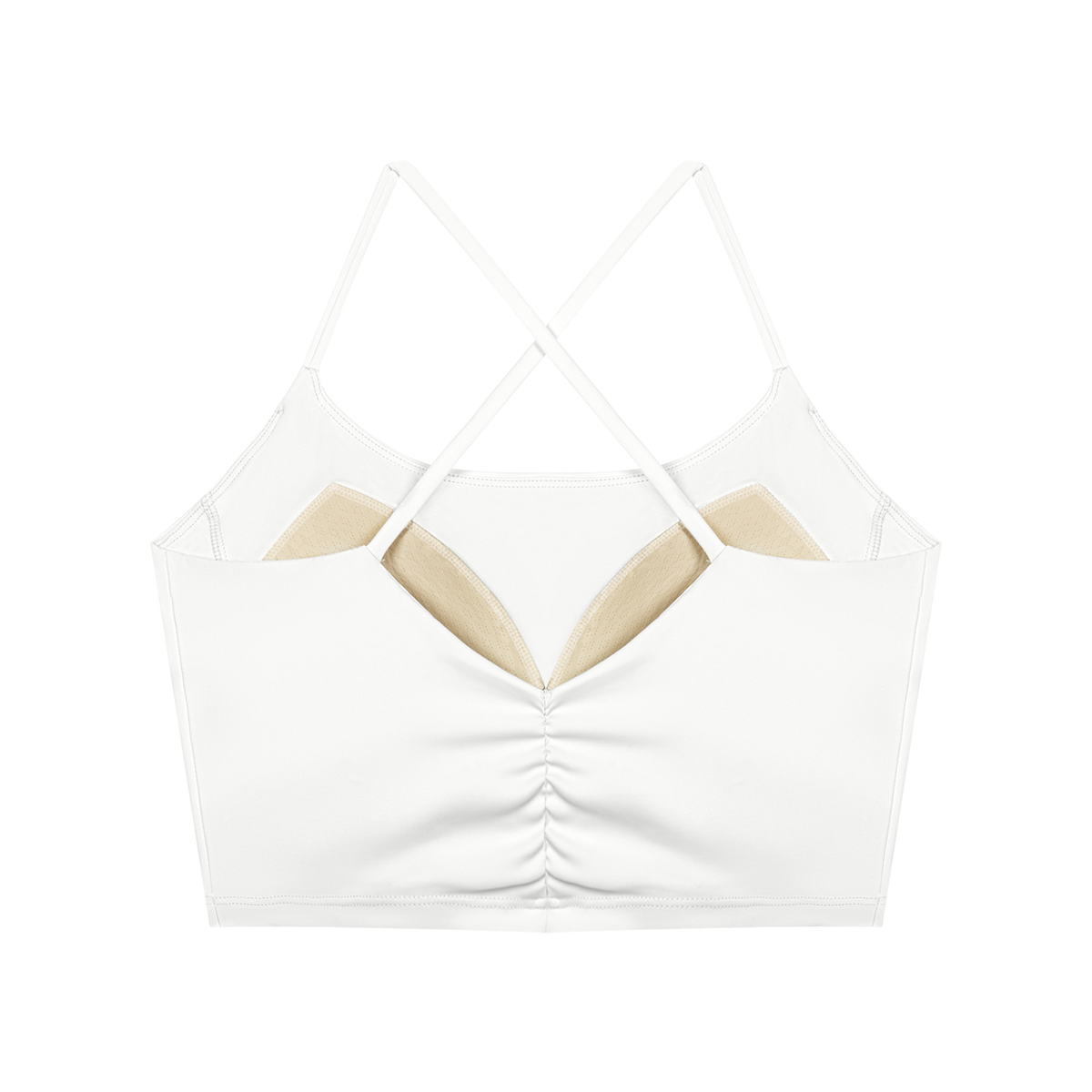 26 Essential - Women's Ruched Cropped Tank Top