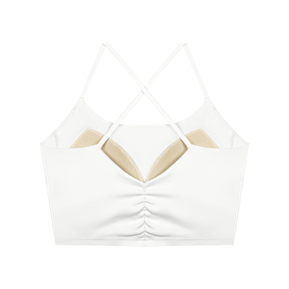 26 Essential - Women's Ruched Cropped Tank Top