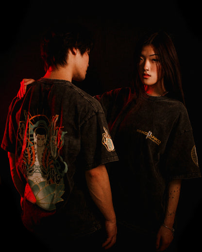 Buddha's Enlightenment - Oversized Washed Tee