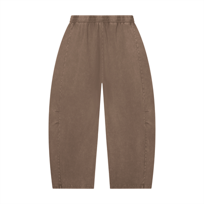 Simple - Mineral Wash Barrel Leg Pants
