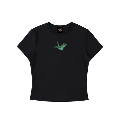 Dancheong Crane - Bodycon Tee