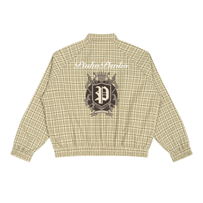 Staples - Plaid Full-Zip Track Jacket