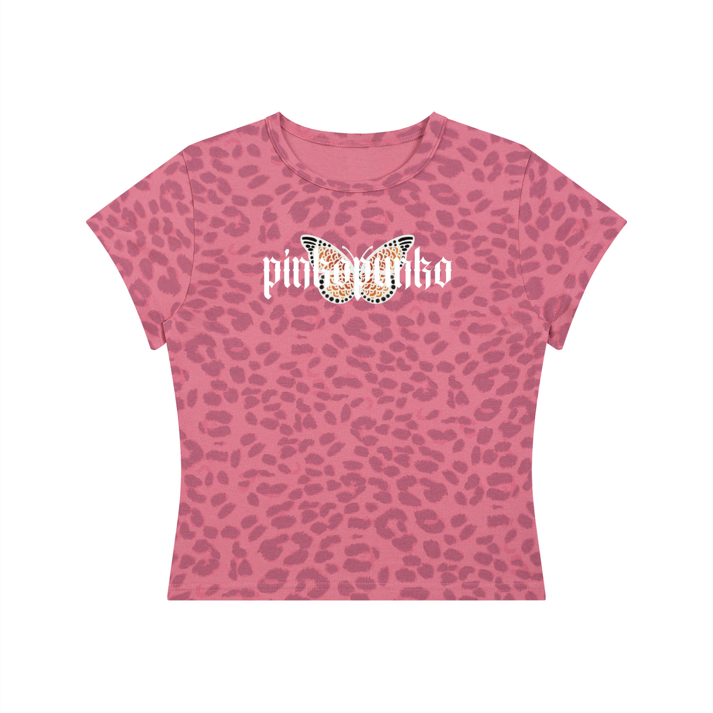Butterfly - Women’s Leopard Crop T-Shirt