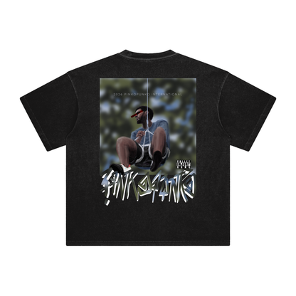 Neighbours think I'm selling chalk - Enzyme Washed Tee