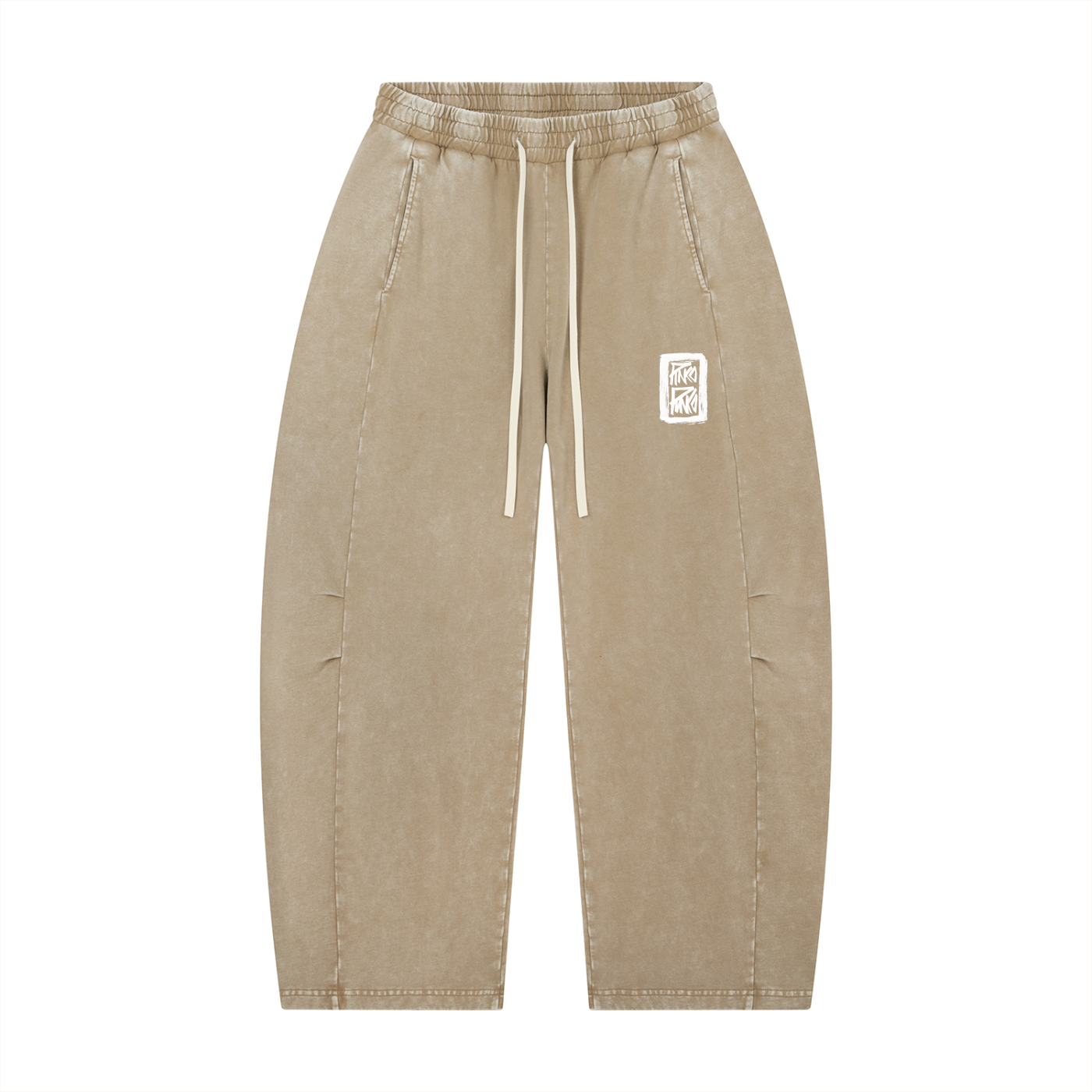 Simple - Mineral Wash Barrel Leg Pants