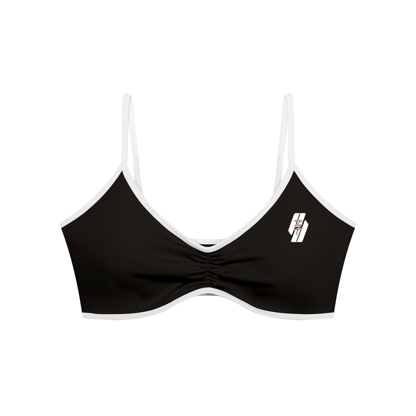 26 Essential - Color Block Ruched V-Neck Sports Bra