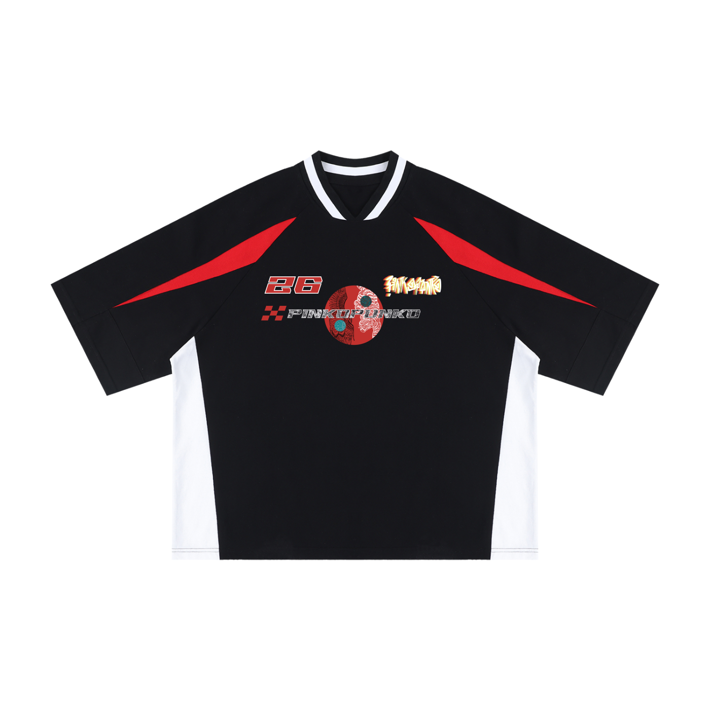 SadRocks Redline Craps - Oversized Color Block Jersey