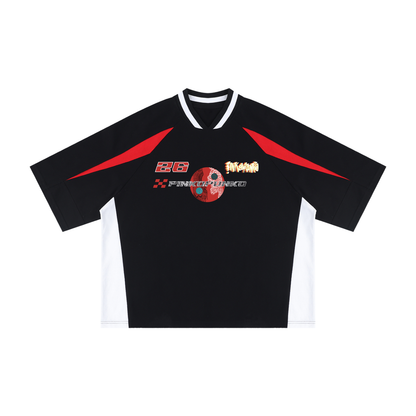SadRocks Redline Craps - Oversized Color Block Jersey