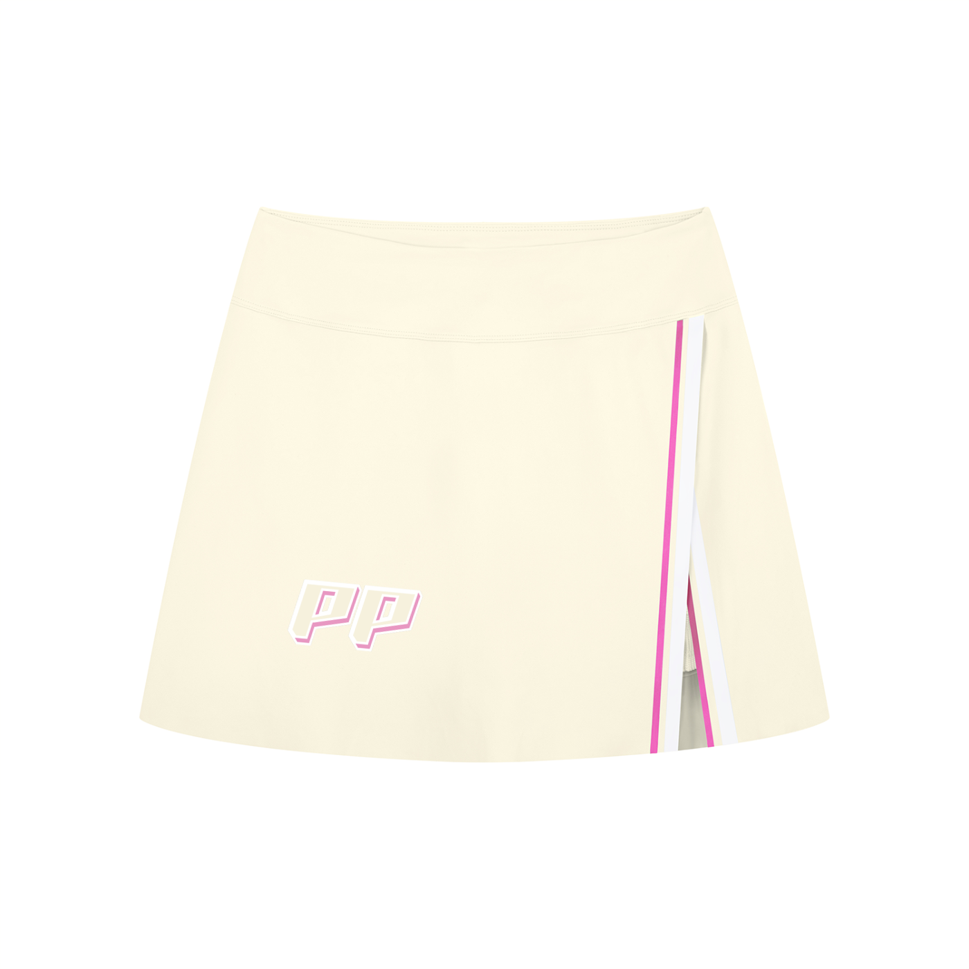 26A-Line Contrast Panel Slit Skort