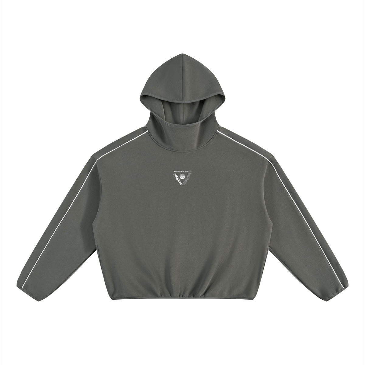 Iconic - Boxy Piping Fleece Hoodie