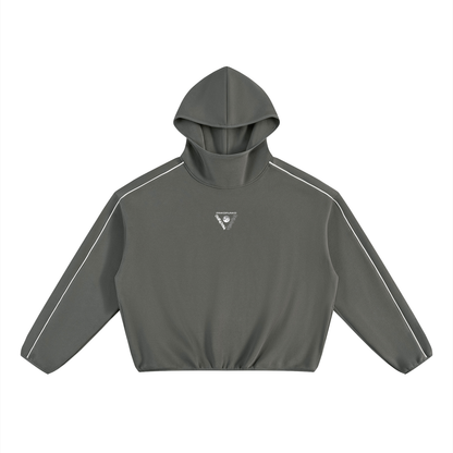 Iconic - Boxy Piping Fleece Hoodie