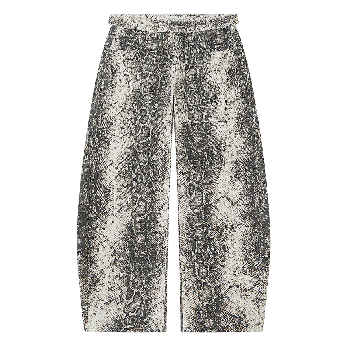 Snake Print Barrel Leg Pants