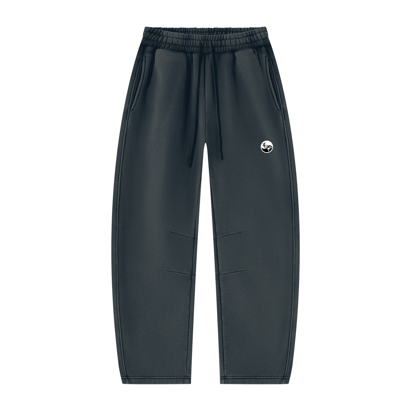 Pin and Pang - Unisex Vintage Wash Barrel Leg Fleece Sweatpants