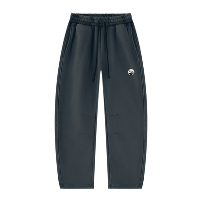 Pin and Pang - Unisex Vintage Wash Barrel Leg Fleece Sweatpants