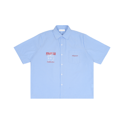 Performative Climber's Uniform - Striped Boxy Button-Up Shirt (Original)